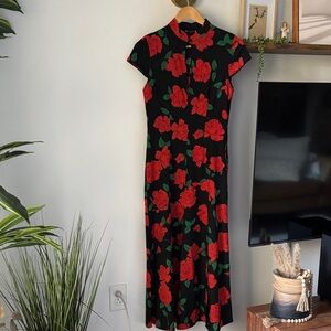 ASOS Floral Formal Eyelet Dress